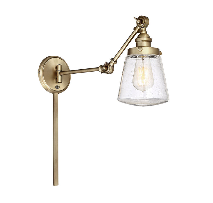 Meridian M90020NB One Light Wall Sconce, Natural Brass