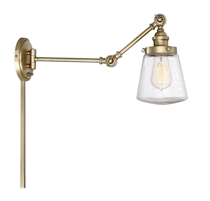 Meridian M90020NB One Light Wall Sconce, Natural Brass