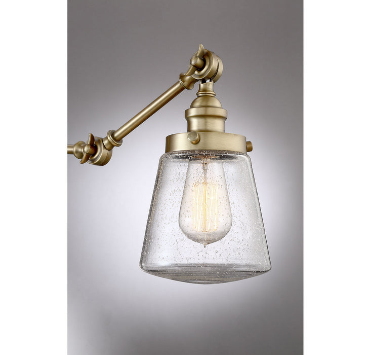 Meridian M90020NB One Light Wall Sconce, Natural Brass