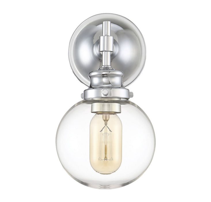 Meridian M90024CH One Light Wall Sconce, Chrome
