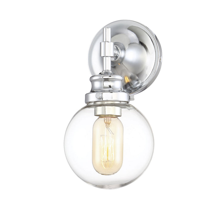 Meridian M90024CH One Light Wall Sconce, Chrome