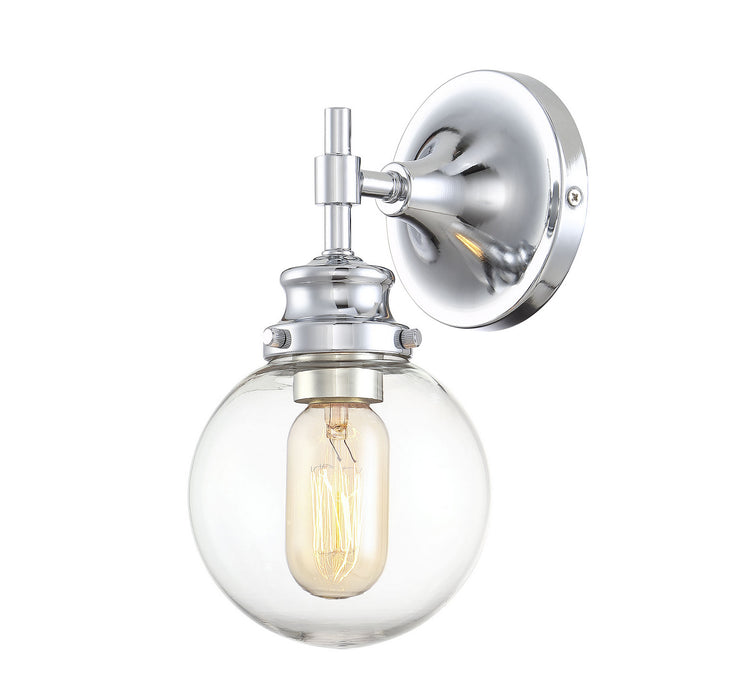 Meridian M90024CH One Light Wall Sconce, Chrome
