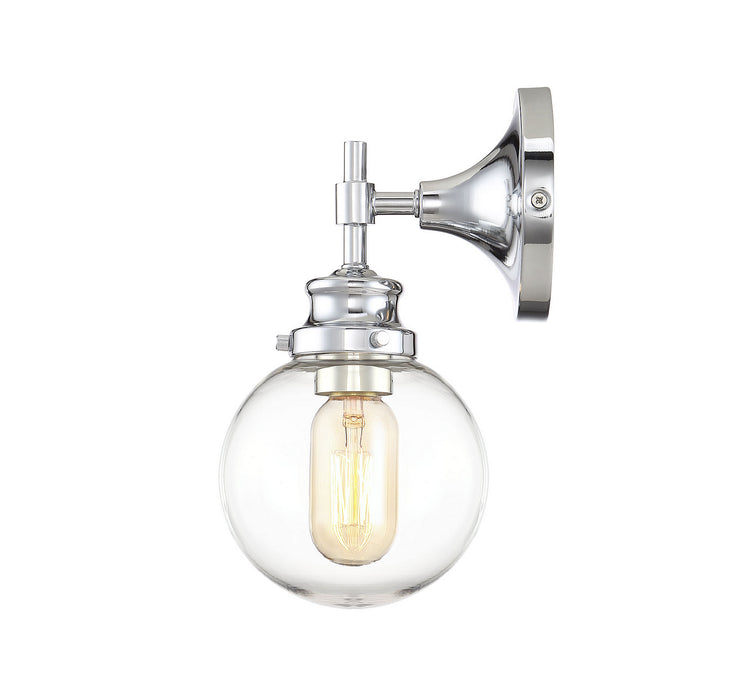 Meridian M90024CH One Light Wall Sconce, Chrome