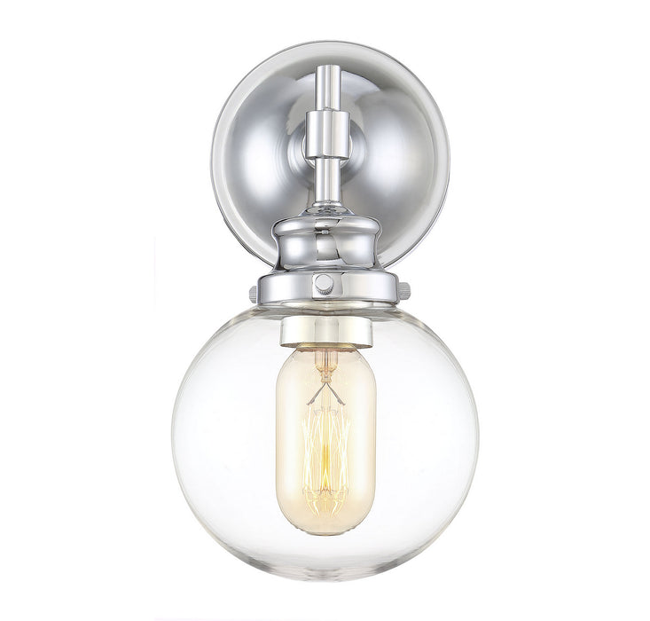 Meridian M90024CH One Light Wall Sconce, Chrome