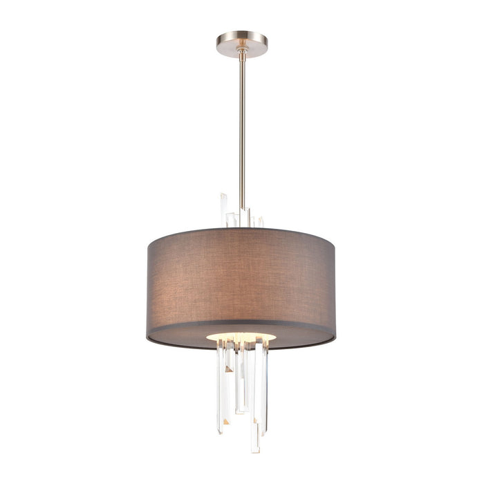 ELK Home 46593/3 Three Light Chandelier, Satin Nickel