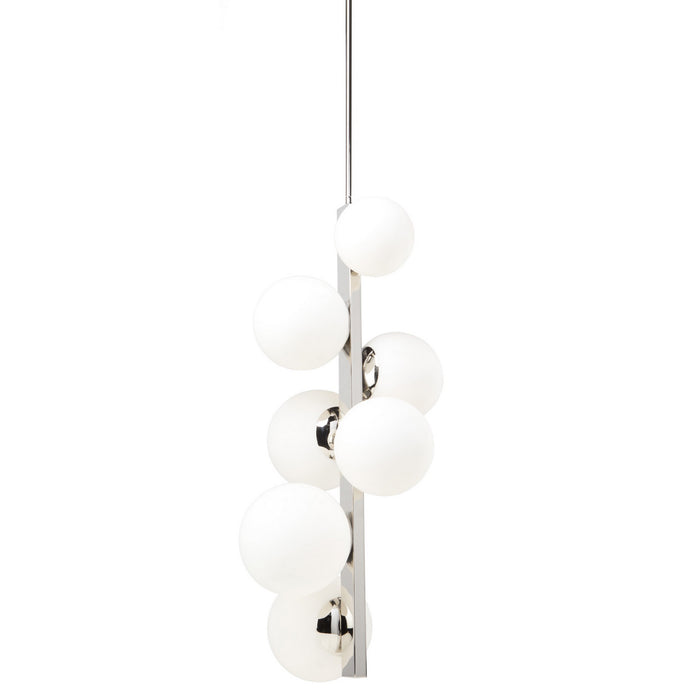 Artcraft SC13221PN Seven Light Chandelier, Polished Nickel