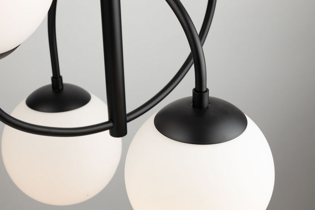 Artcraft SC13224BK Four Light Chandelier, Matte Black