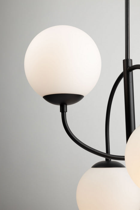Artcraft SC13224BK Four Light Chandelier, Matte Black