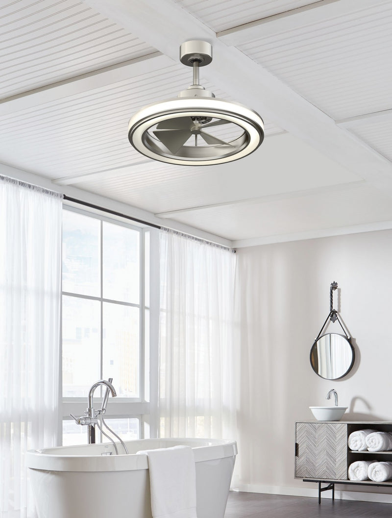 Fanimation FP8404BN 16" Ceiling Fan, Brushed Nickel