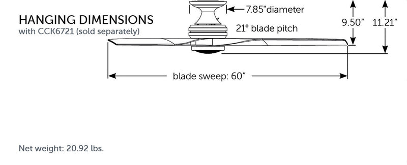Fanimation MA6721BBN Motor, Brushed Nickel