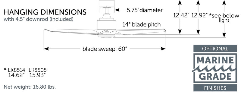 Fanimation MAD8514GRW Motor, Matte Greige