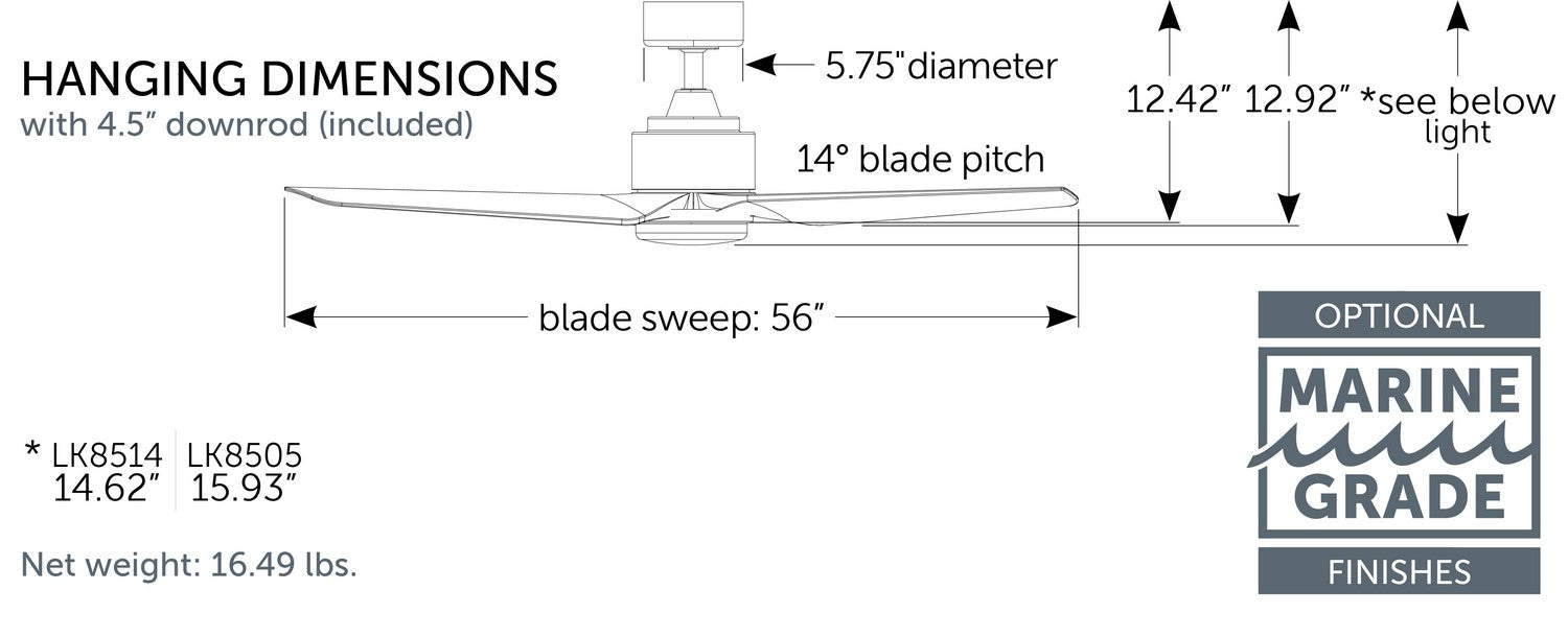 Fanimation MAD8514MWW Motor, Matte White