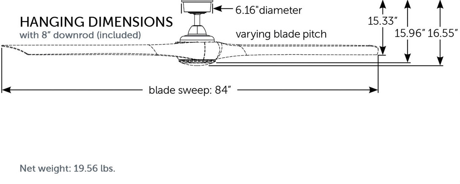 Fanimation MAD8531MW Motor, Matte Whie
