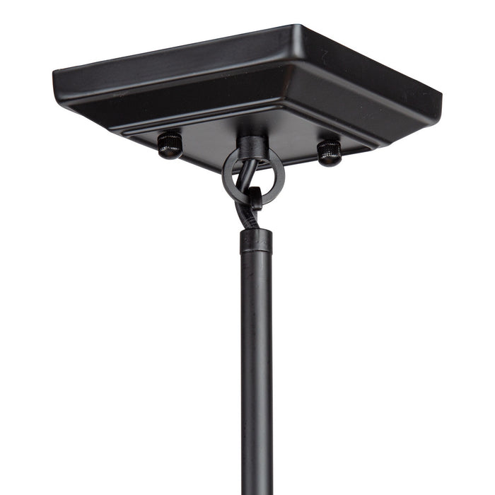 Artcraft AC11440 Eight Light Chandelier, Matte Black & Satin Brass