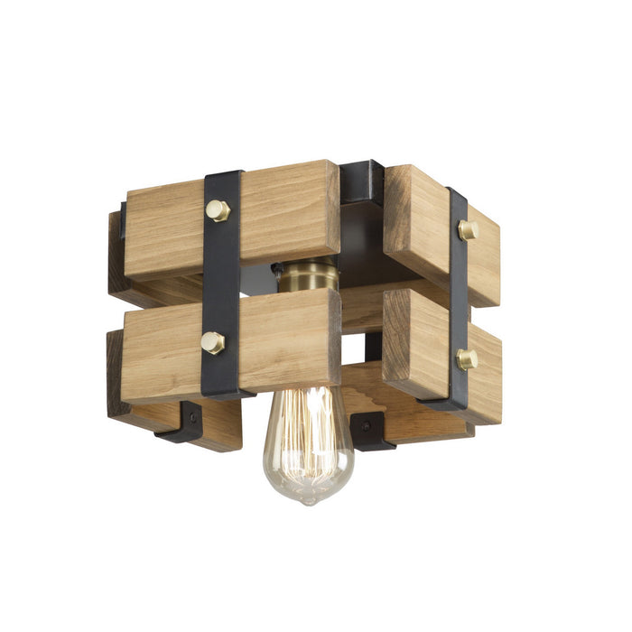 Artcraft AC11491 One Light Flush Mount, Honey