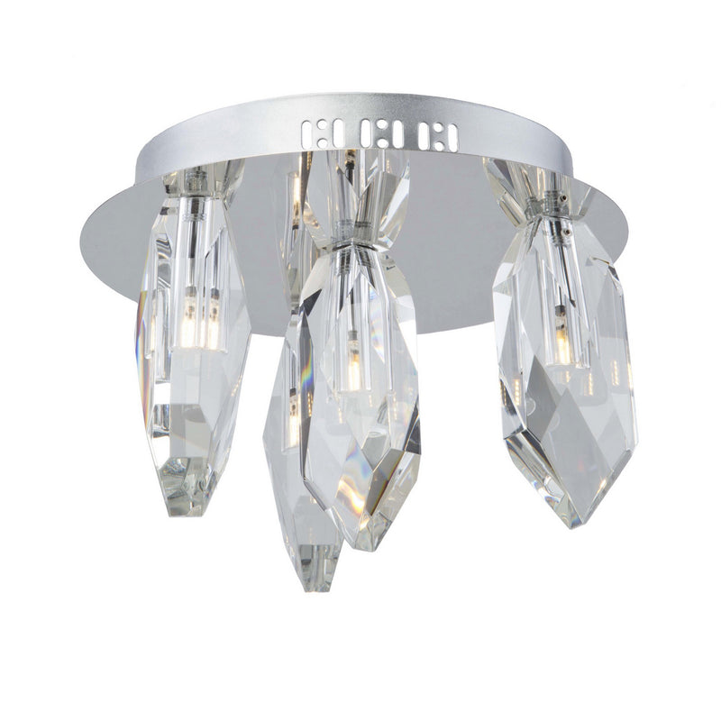 Artcraft AC7044 Four Light Flush Mount, Chrome