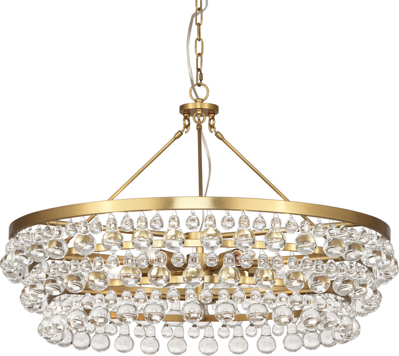 Robert Abbey 1004 Six Light Chandelier, Antique Brass