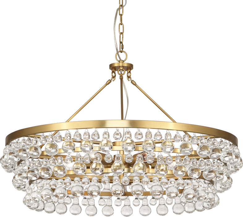 Robert Abbey 1004 Six Light Chandelier, Antique Brass