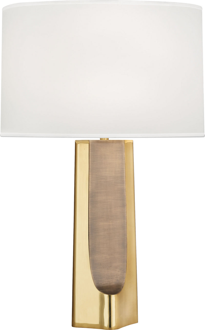 Robert Abbey 174 One Light Table Lamp, Modern Brass w/Matte Modern Brass