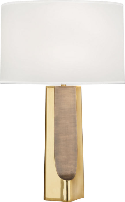 Robert Abbey 174 One Light Table Lamp, Modern Brass w/Matte Modern Brass