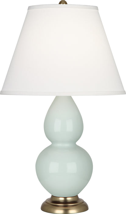Robert Abbey 1789X One Light Table Lamp, Celadon Glazed Ceramic w/Antique Brass