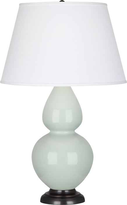 Robert Abbey 1790X One Light Table Lamp, Celadon Glazed Ceramic w/Deep Patina Bronze