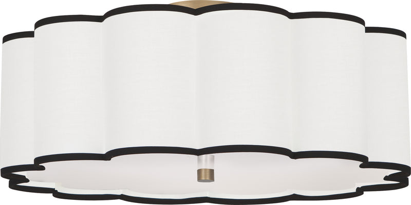 Robert Abbey 2201 Four Light Flushmount, Aged Brass
