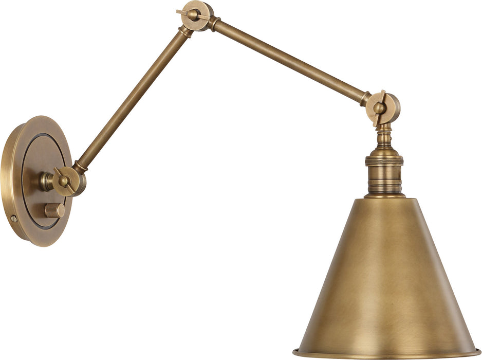 Robert Abbey 2418 One Light Wall Sconce, Warm Brass