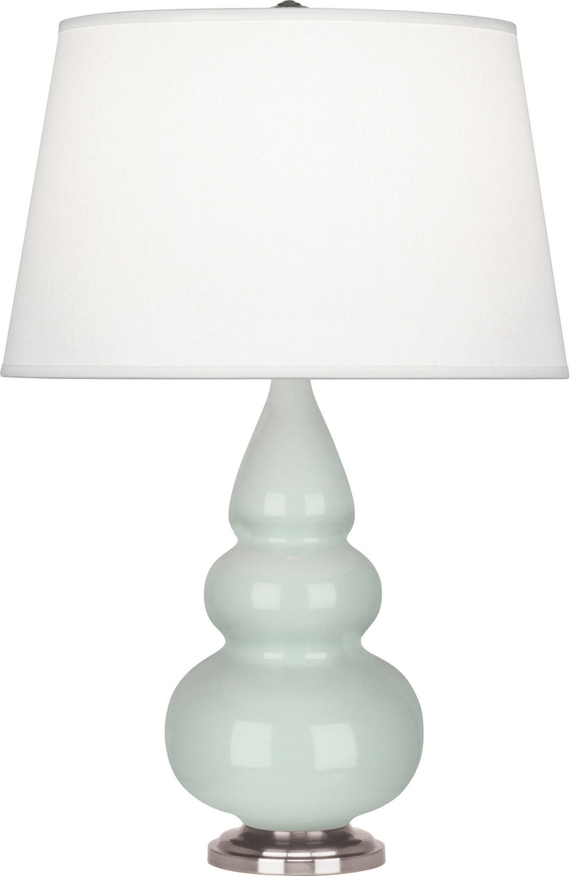 Robert Abbey 258X One Light Accent Lamp, Celadon Glazed Ceramic w/Antique Silvered