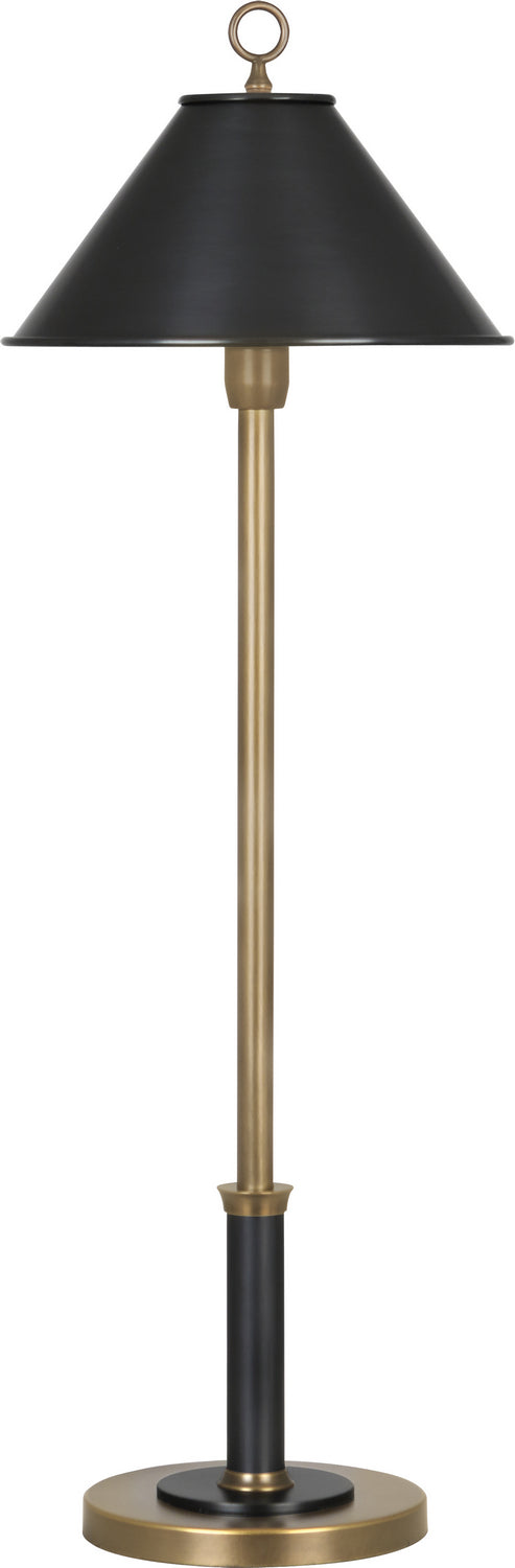 Robert Abbey 703 One Light Table Lamp, Warm Brass w/Deep Patina Bronze