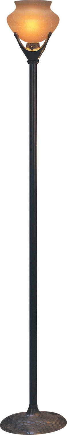 Robert Abbey 9824BRN One Light Torchiere, Antiqued Rust