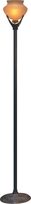 Robert Abbey 9824BRN One Light Torchiere, Antiqued Rust