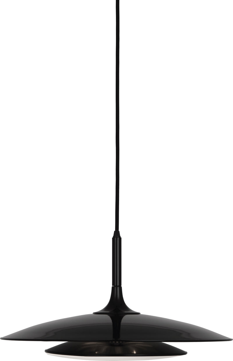 Robert Abbey B3390 Three Light Pendant, Gloss Black