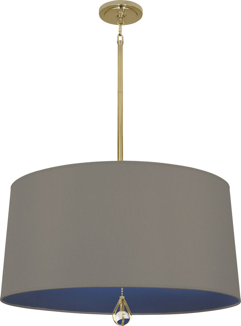 Robert Abbey BN329 Three Light Pendant, Modern Brass
