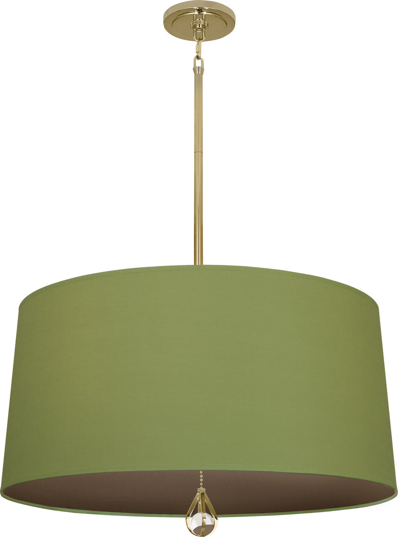 Robert Abbey BN332 Three Light Pendant, Modern Brass