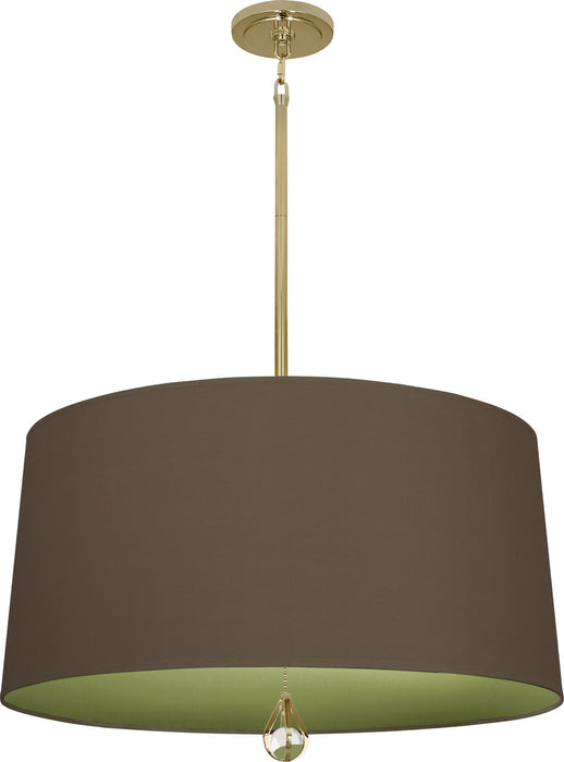 Robert Abbey BN333 Three Light Pendant, Modern Brass