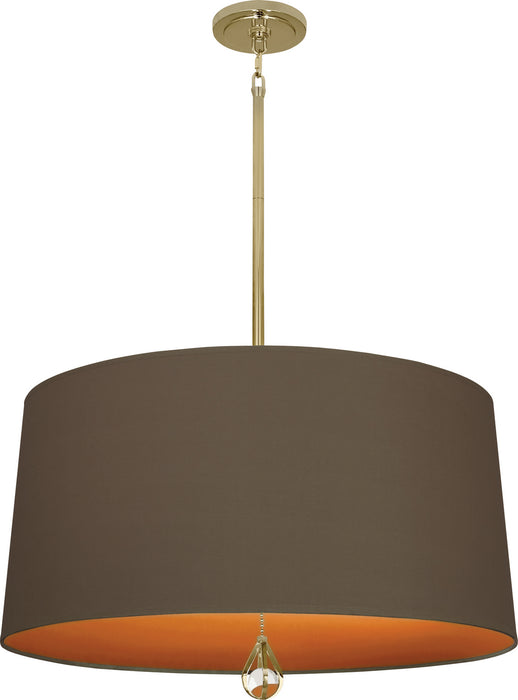 Robert Abbey BN336 Three Light Pendant, Modern Brass