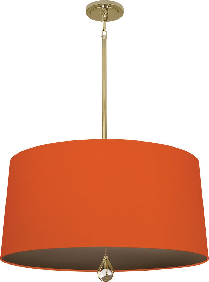 Robert Abbey BN337 Three Light Pendant, Modern Brass