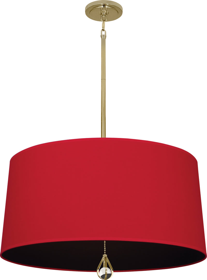 Robert Abbey BN338 Three Light Pendant, Modern Brass