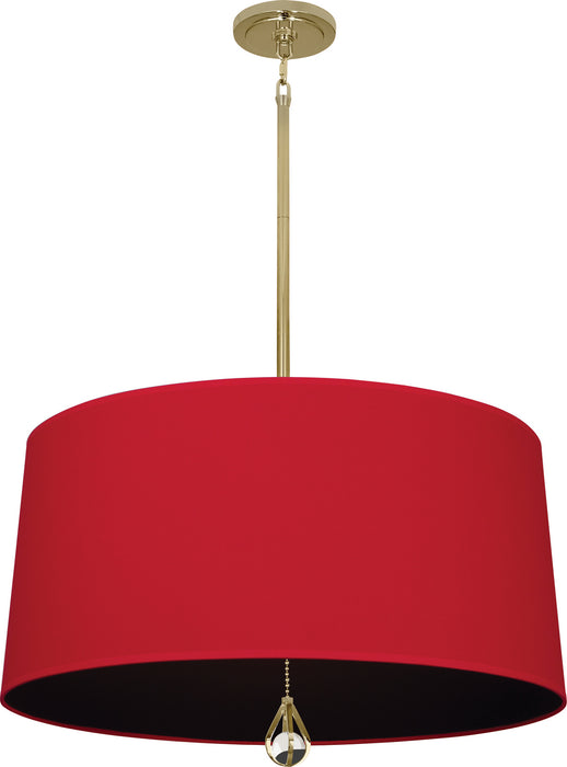 Robert Abbey BN338 Three Light Pendant, Modern Brass