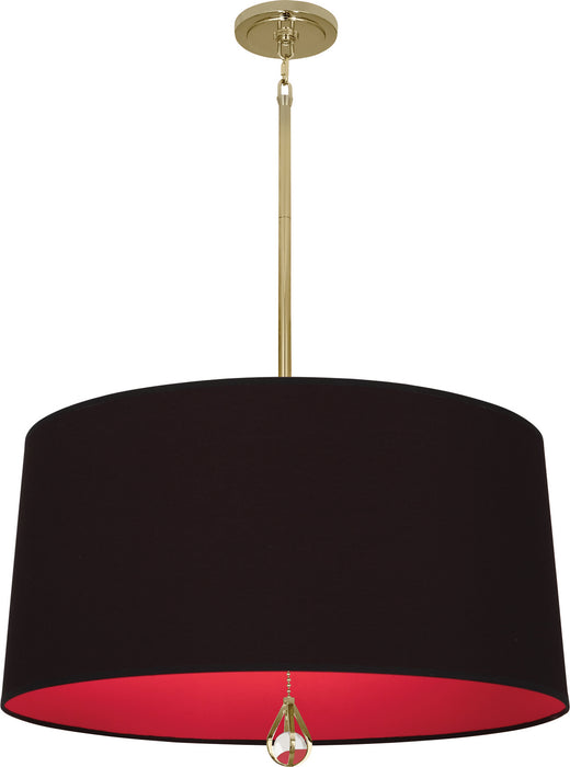 Robert Abbey BN339 Three Light Pendant, Modern Brass