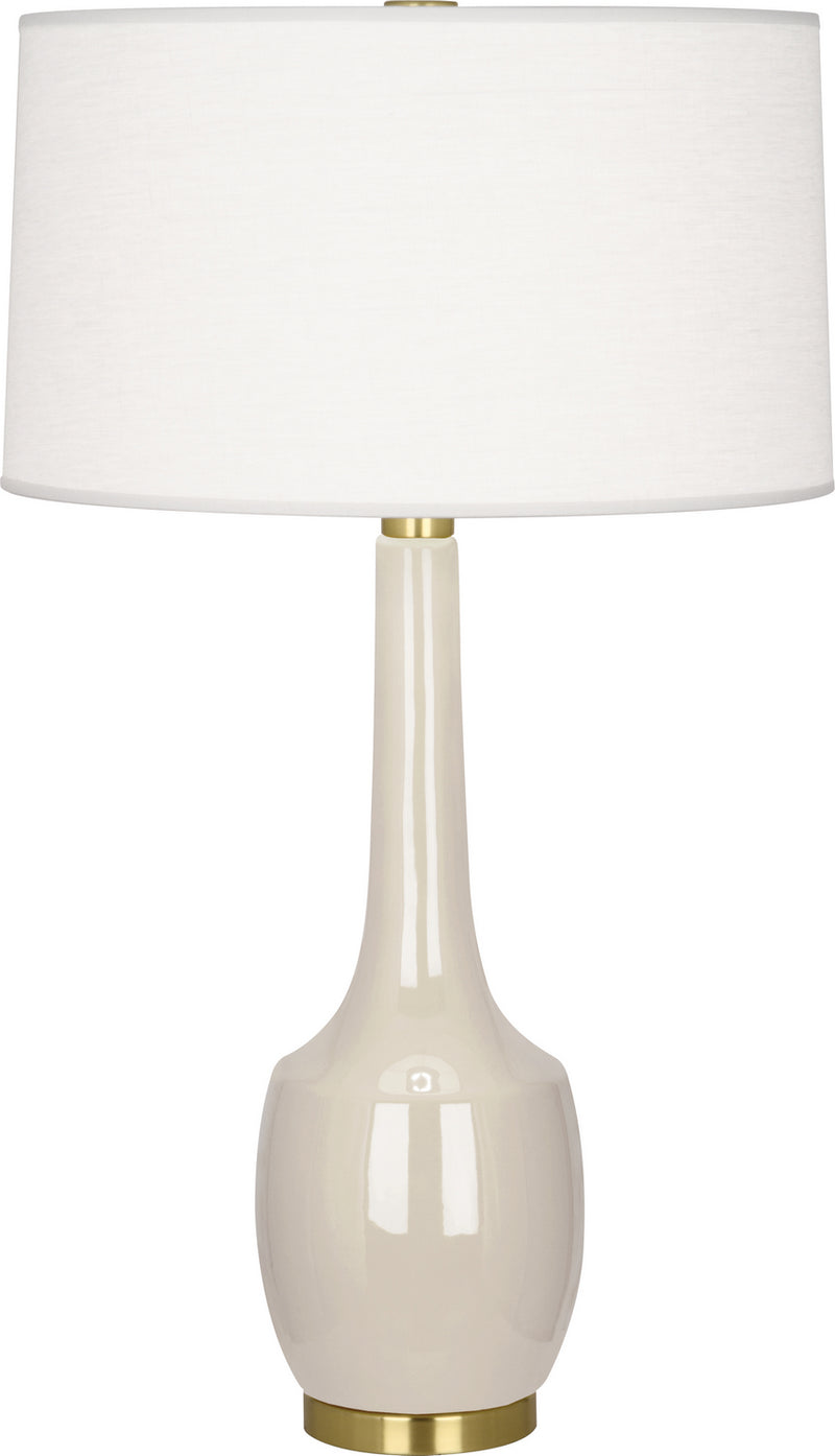Robert Abbey BN701 One Light Table Lamp, Bone Glazed Ceramic