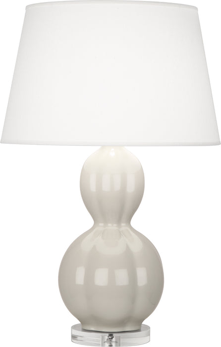 Robert Abbey BW997 One Light Table Lamp, Soft Gray Glazed Ceramic w/Lucite