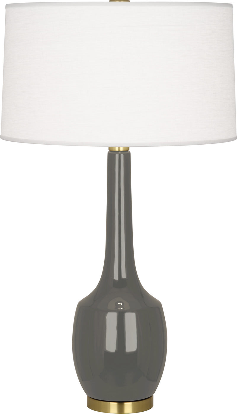 Robert Abbey CR701 One Light Table Lamp, Ash Glazed Ceramic