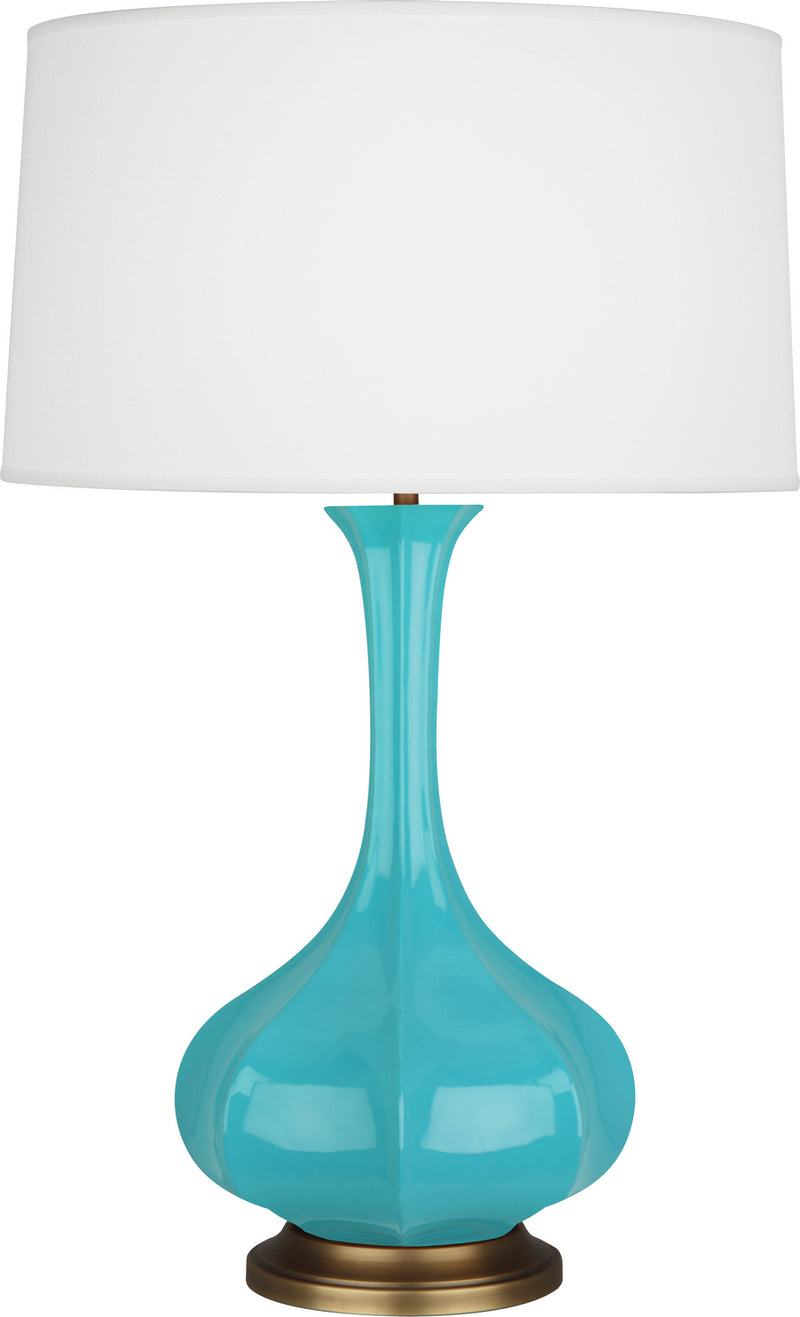 Robert Abbey EB994 One Light Table Lamp, Egg Blue Glazed Ceramic