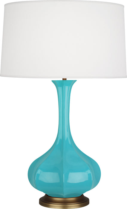 Robert Abbey EB994 One Light Table Lamp, Egg Blue Glazed Ceramic