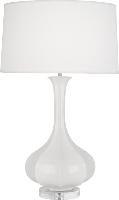 Robert Abbey LY996 One Light Table Lamp, Lily Glazed Ceramic w/Lucite