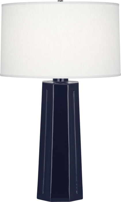 Robert Abbey MB960 One Light Table Lamp, Midnight Blue Glazed Ceramic