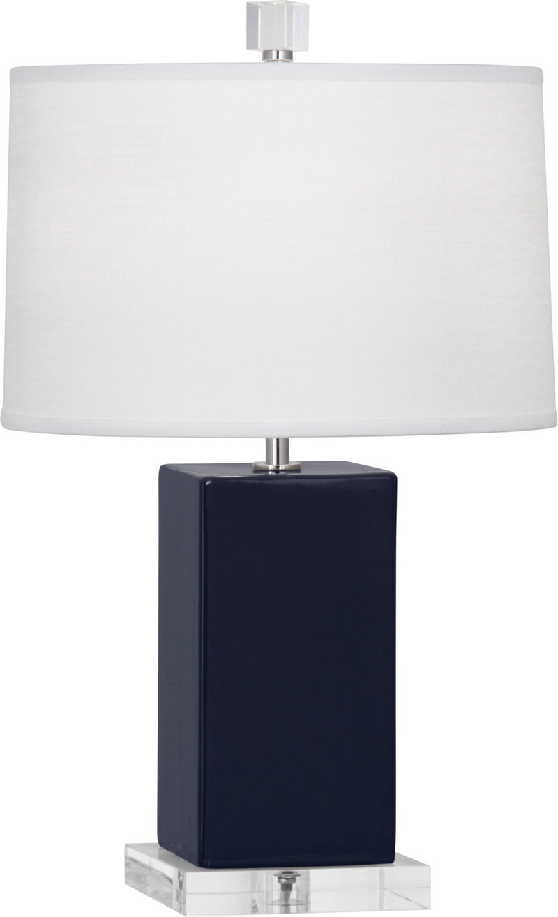 Robert Abbey MB990 One Light Accent Lamp, Midnight Blue Glazed Ceramic