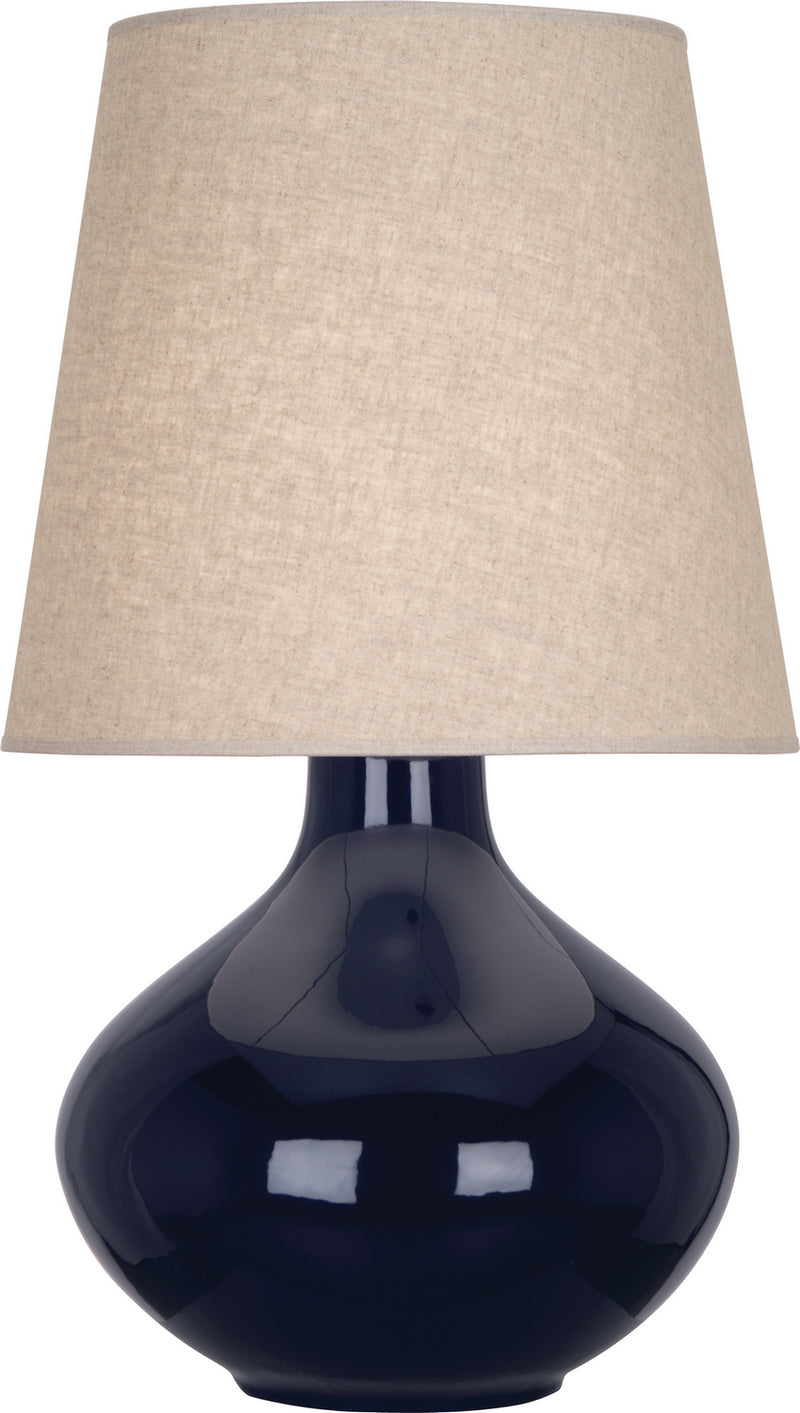 Robert Abbey MB991 One Light Table Lamp, Midnight Blue Glazed Ceramic